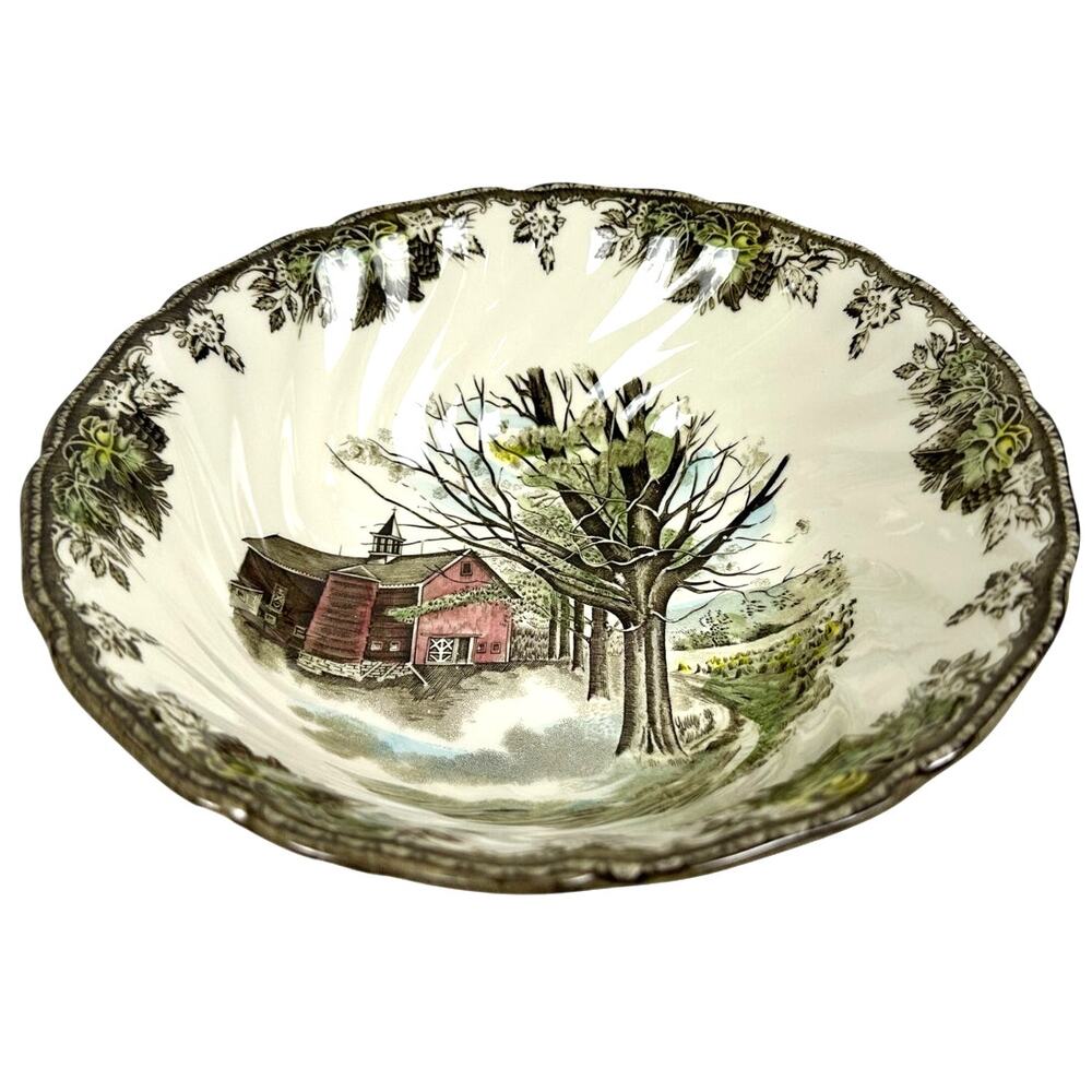 Johnson Bros Friendly Village England Vintage Autumn Mist 8.5" Serving Bowl